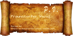 Praunstorfer Vazul névjegykártya